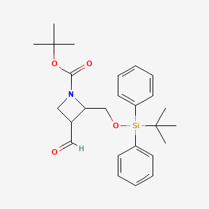 tert-Butyl 2-(((tert-butyldiphenylsilyl)oxy)methyl)-3-formylazetidine-1-carboxylate