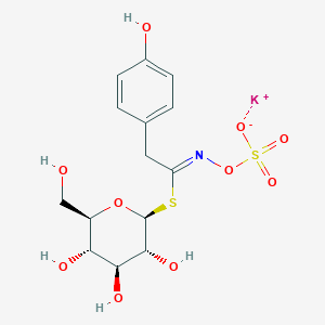 potassium;[(Z)-[2-(4-hydroxyphenyl)-1-[(2S,3R,4S,5S,6R)-3,4,5-trihydroxy-6-(hydroxymethyl)oxan-2-yl]sulfanylethylidene]amino] sulfate
