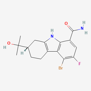 (2S)-5-bromo-6-fluoro-2-(2-hydroxypropan-2-yl)-2,3,4,9-tetrahydro-1H-carbazole-8-carboxamide