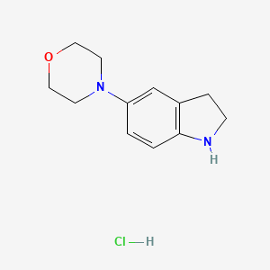 molecular formula C12H17ClN2O B3028171 4-(Indolin-5-yl)morpholine hydrochloride CAS No. 1646152-53-5