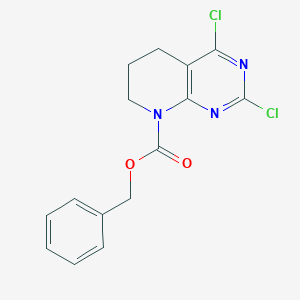 molecular formula C15H13Cl2N3O2 B3028179 Benzyl 2,4-dichloro-6,7-dihydropyrido[2,3-d]pyrimidine-8(5H)-carboxylate CAS No. 1665288-67-4