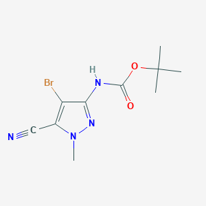 tert-Butyl (4-bromo-5-cyano-1-methyl-1H-pyrazol-3-yl)carbamate