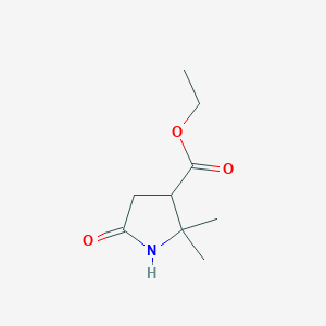 molecular formula C9H15NO3 B3028201 Ethyl 2,2-dimethyl-5-oxopyrrolidine-3-carboxylate CAS No. 1705585-22-3