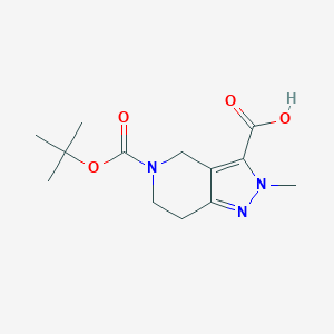 molecular formula C13H19N3O4 B3028202 5-(tert-butoxycarbonyl)-2-methyl-4,5,6,7-tetrahydro-2H-pyrazolo[4,3-c]pyridine-3-carboxylic acid CAS No. 1706446-22-1