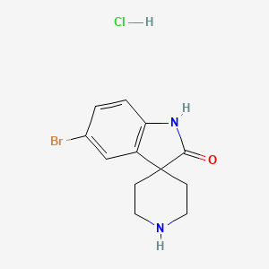 molecular formula C12H14BrClN2O B3028217 5-Bromo-1,2-dihydrospiro[indole-3,4'-piperidine]-2-one hydrochloride CAS No. 1707713-79-8