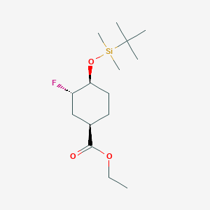 (1R,3S,4S)-ethyl 4-((tert-butyldimethylsilyl)oxy)-3-fluorocyclohexanecarboxylate
