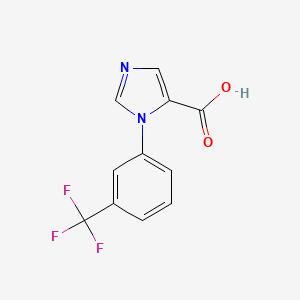 molecular formula C11H7F3N2O2 B3028240 1-[3-(Trifluoromethyl)phenyl]-1H-imidazole-5-carboxylic acid CAS No. 1779124-23-0