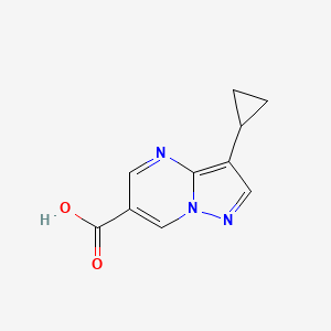 molecular formula C10H9N3O2 B3028241 3-Cyclopropylpyrazolo[1,5-a]pyrimidine-6-carboxylic acid CAS No. 1779124-35-4