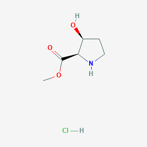 molecular formula C6H12ClNO3 B3028254 Methyl (2r,3s)-3-hydroxypyrrolidine-2-carboxylate hydrochloride CAS No. 1788041-61-1