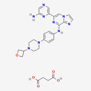 molecular formula C27H31N9O5 B3028267 Lanraplenib monosuccinate 