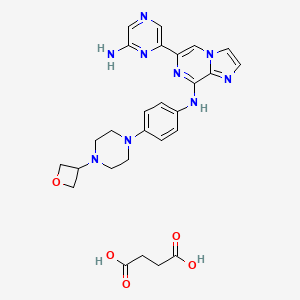 molecular formula C27H31N9O5 B3028267 Lanraplenib (monosuccinate) CAS No. 1800046-97-2