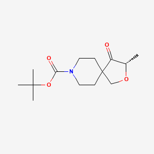 molecular formula C14H23NO4 B3028271 (S)-tert-Butyl 3-methyl-4-oxo-2-oxa-8-azaspiro[4.5]decane-8-carboxylate CAS No. 1801766-83-5