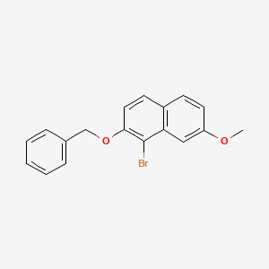 molecular formula C18H15BrO2 B3028315 2-(Benzyloxy)-1-bromo-7-methoxynaphthalene CAS No. 1855030-97-5