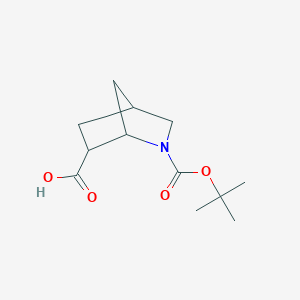molecular formula C12H19NO4 B3028321 2-[(2-methylpropan-2-yl)oxycarbonyl]-2-azabicyclo[2.2.1]heptane-6-carboxylic acid CAS No. 1860028-20-1