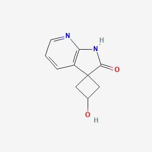 molecular formula C10H10N2O2 B3028322 3-Hydroxy-1',2'-dihydrospiro[cyclobutane-1,3'-pyrrolo[2,3-b]pyridine]-2'-one CAS No. 1860028-21-2