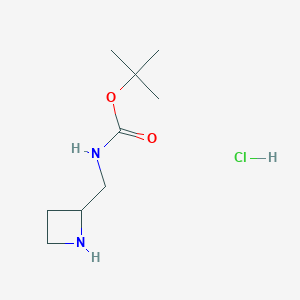 molecular formula C9H19ClN2O2 B3028326 tert-butyl N-[(azetidin-2-yl)methyl]carbamate hydrochloride CAS No. 1860028-36-9