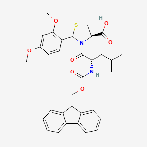 molecular formula C33H36N2O7S B3028351 Fmoc-Leu-Cys(Psi(Dmp,H)pro)-OH CAS No. 1926163-06-5