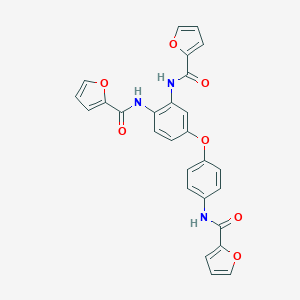 molecular formula C27H19N3O7 B302837 N-{2-(2-furoylamino)-5-[4-(2-furoylamino)phenoxy]phenyl}-2-furamide 