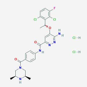molecular formula C26H29Cl4FN6O3 B3028502 Ensartinib Hydrochloride CAS No. 2137030-98-7