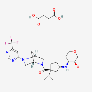 molecular formula C29H42F3N5O7 B3028504 PF-04634817 succinate CAS No. 2140301-98-8