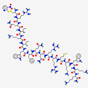 molecular formula C112H176N38O22S3 B3028544 Cys(NPys)-Antennapedia Homeobox (43-58) amide CAS No. 220337-24-6