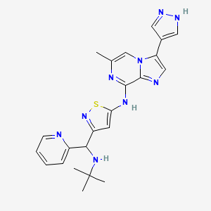 molecular formula C23H25N9S B3028557 Aurora inhibitor 1 