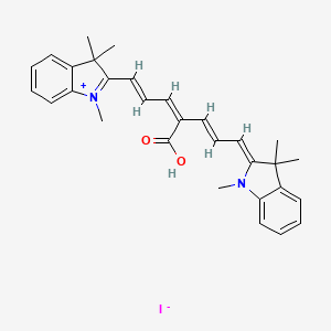 2-(4-Carboxy-7-(1,3,3-trimethylindolin-2-ylidene)hepta-1,3,5-trien-1-yl)-1,3,3-trimethyl-3H-indol-1-ium iodide