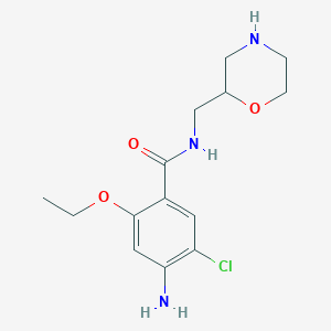 molecular formula C14H20ClN3O3 B030286 4-amino-5-chloro-2-ethoxy-N-(morpholin-2-ylmethyl)benzamide CAS No. 152013-26-8