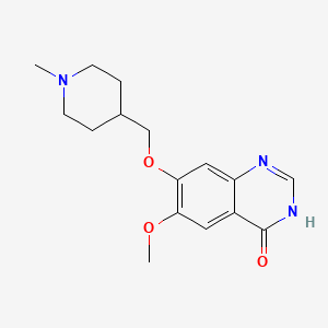 molecular formula C16H21N3O3 B3028667 6-Methoxy-7-((1-methylpiperidin-4-yl)methoxy)quinazolin-4(3H)-one CAS No. 264208-69-7