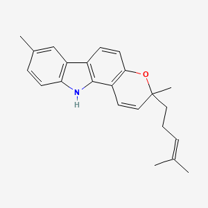 molecular formula C23H25NO B3028681 Isomahanimbine CAS No. 26871-46-5