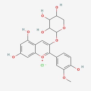 molecular formula C21H21ClO10 B3028686 Peonidin 3-arabinoside CAS No. 27214-74-0