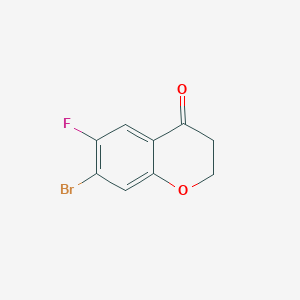 molecular formula C9H6BrFO2 B3028687 7-Bromo-6-fluorochroman-4-one CAS No. 27407-12-1