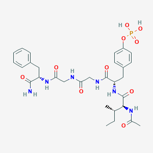 molecular formula C30H41N6O10P B3028713 AC-Ile-tyr(PO3H2)-gly-glu-phe-NH2 CAS No. 284660-72-6