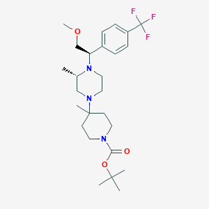 Tert-butyl 4-((s)-4-((r)-2-methoxy-1-(4-(trifluoromethyl)phenyl)ethyl)-3-methylpiperazin-1-yl)-4-methylpiperidine-1-carboxylate