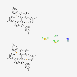 [1-[2-bis(4-methylphenyl)phosphanylnaphthalen-1-yl]naphthalen-2-yl]-bis(4-methylphenyl)phosphane;dichlororuthenium;N-methylmethanamine;hydrochloride