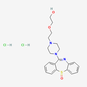 molecular formula C21H27Cl2N3O3S B3028793 Quetiapine sulfoxide dihydrochloride CAS No. 329218-11-3