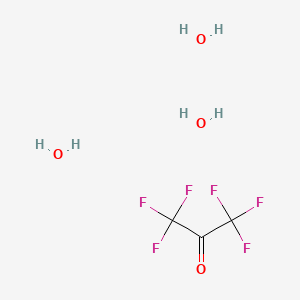 molecular formula C3H6F6O4 B3028817 三水合六氟丙酮 CAS No. 34202-69-2