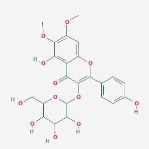 5-Hydroxy-2-(4-hydroxyphenyl)-6,7-dimethoxy-3-[3,4,5-trihydroxy-6-(hydroxymethyl)oxan-2-yl]oxychromen-4-one