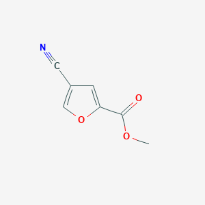 molecular formula C7H5NO3 B3028851 Methyl 4-cyanofuran-2-carboxylate CAS No. 357289-65-7