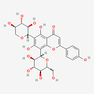 molecular formula C26H28O14 B3028852 4H-1-Benzopyran-4-one, 8-beta-D-glucopyranosyl-5,7-dihydroxy-2-(4-hydroxyphenyl)-6beta-D-xylopyranosyl- CAS No. 35927-38-9