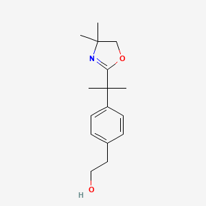 molecular formula C16H23NO2 B3028855 2-[4-[1-(4,4-Dimethyl-5H-Oxazol-2-Yl)-1-Methyl-Ethyl]Phenyl]Ethanol CAS No. 361382-26-5