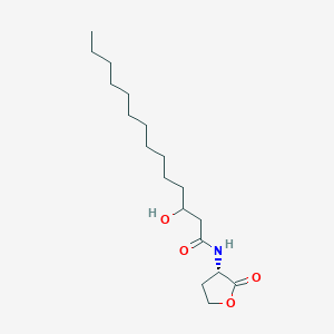molecular formula C18H33NO4 B3028865 Tetradecanamide, 3-hydroxy-N-[(3S)-tetrahydro-2-oxo-3-furanyl]- CAS No. 364749-99-5