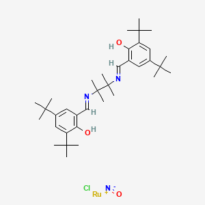 Chlororuthenium(1+);2,4-ditert-butyl-6-[[3-[(3,5-ditert-butyl-2-hydroxyphenyl)methylideneamino]-2,3-dimethylbutan-2-yl]iminomethyl]phenol;nitroxyl anion