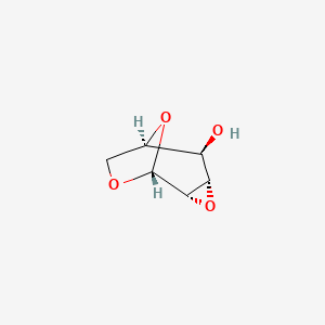 molecular formula C6H8O4 B3028910 (1R,2S,4S,5R,6R)-3,8,9-trioxatricyclo[4.2.1.02,4]nonan-5-ol CAS No. 3868-03-9