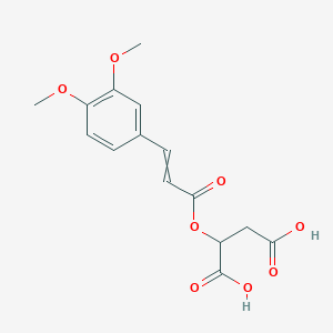 2-[3-(3,4-Dimethoxyphenyl)prop-2-enoyloxy]butanedioic acid