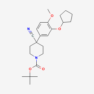 1-Boc-4-cyano-4-[3-(cyclopentyloxy)-4-methoxyphenyl]-piperidine