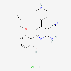 molecular formula C21H25ClN4O2 B3028938 ACHP Hydrochloride CAS No. 406209-26-5