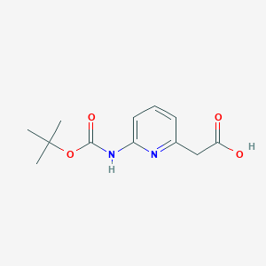 B3028942 2-(6-((tert-Butoxycarbonyl)amino)pyridin-2-yl)acetic acid CAS No. 408367-22-6