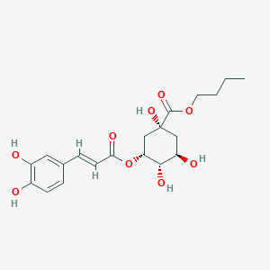 molecular formula C20H26O9 B3028945 butyl (1R,3R,4S,5R)-3-[(E)-3-(3,4-dihydroxyphenyl)prop-2-enoyl]oxy-1,4,5-trihydroxycyclohexane-1-carboxylate CAS No. 409361-64-4