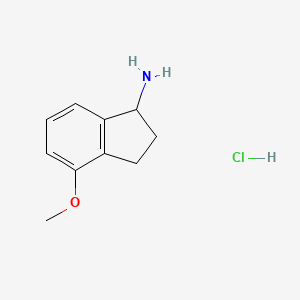 molecular formula C10H14ClNO B3028952 4-Methoxy-2,3-dihydro-1H-inden-1-amine hydrochloride CAS No. 41566-80-7